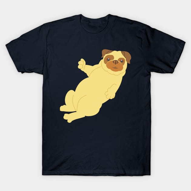 Adorable Pug Showing Their Belly T-Shirt by evisionarts